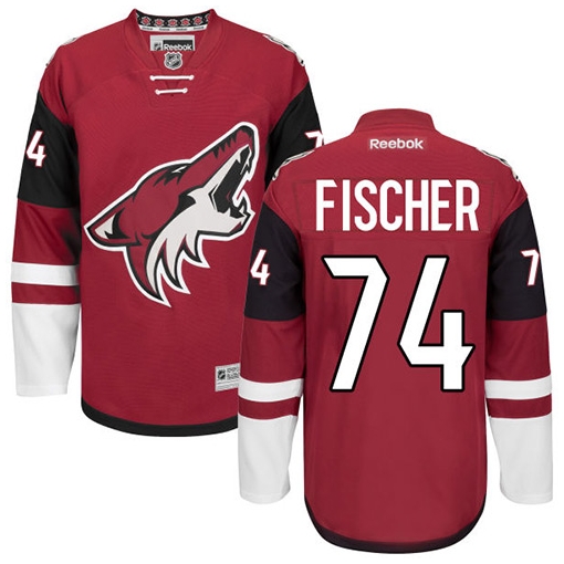 Christian Fischer Reebok Arizona Coyotes Premier Red Burgundy Home NHL Jersey