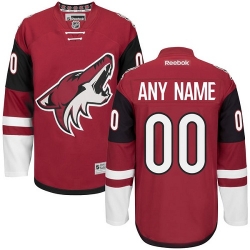 Reebok Arizona Coyotes Customized Authentic Burgundy Red Home NHL Jersey