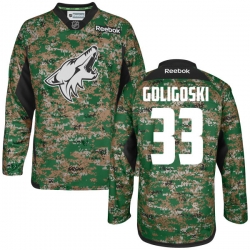 Alex Goligoski Reebok Arizona Coyotes Authentic Camo Digital Veteran's Day Practice Jersey