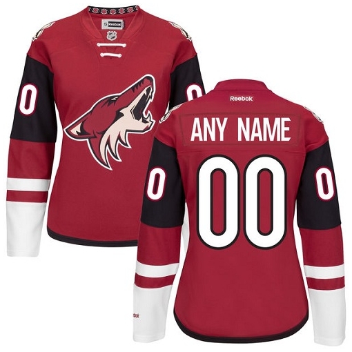 Women's Reebok Arizona Coyotes Customized Authentic Burgundy Red Home NHL Jersey
