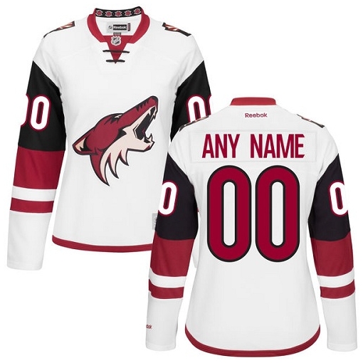 Women's Reebok Arizona Coyotes Customized Premier White Away NHL Jersey