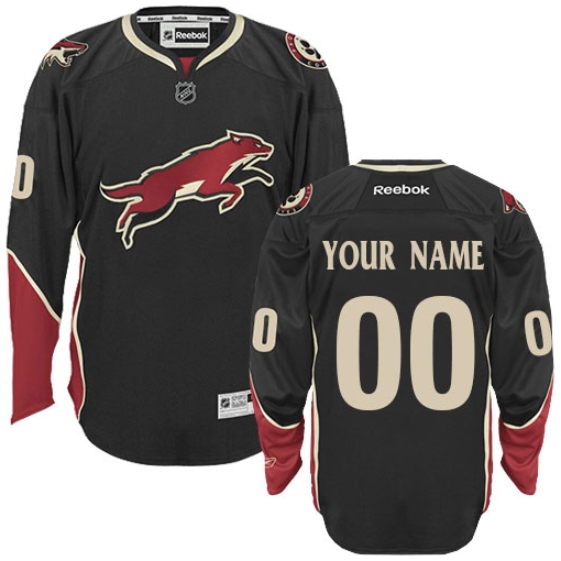Women's Reebok Arizona Coyotes Customized Authentic Black Third NHL Jersey