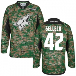Eric Selleck Reebok Arizona Coyotes Authentic Camo Digital Veteran's Day Practice Jersey