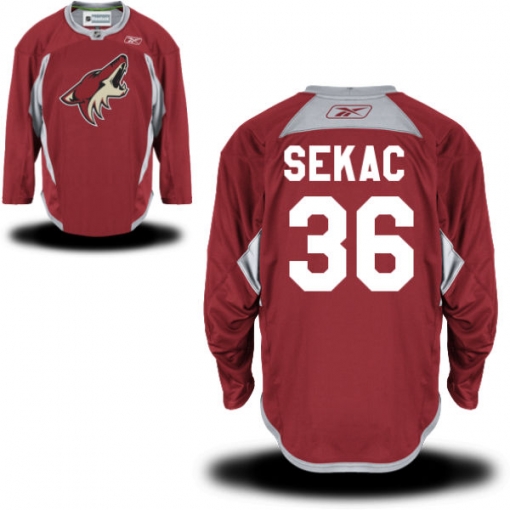 Jiri Sekac Reebok Arizona Coyotes Authentic Burgundy Practice Jersey