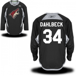 Klas Dahlbeck Reebok Arizona Coyotes Authentic Black Alternate Practice Jersey