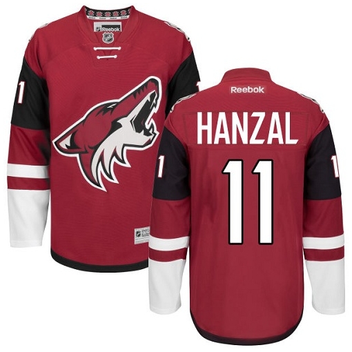 Martin Hanzal Reebok Arizona Coyotes Authentic Red Burgundy Home NHL Jersey
