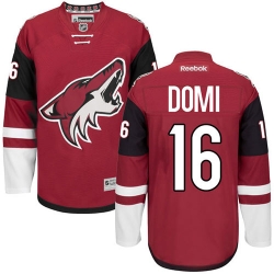 Max Domi Reebok Arizona Coyotes Authentic Red Burgundy Home NHL Jersey