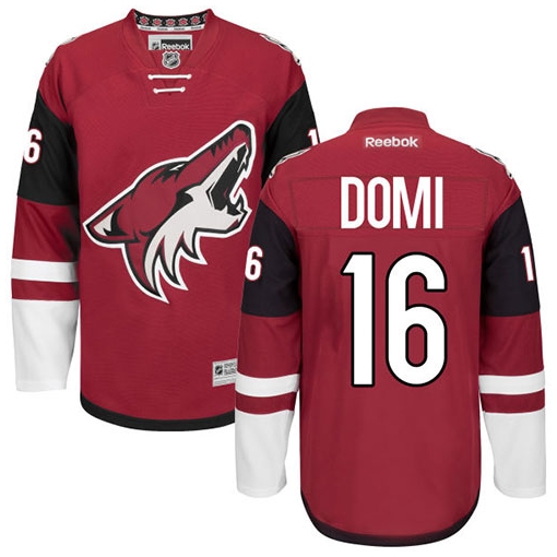 Max Domi Reebok Arizona Coyotes Premier Red Burgundy Home NHL Jersey
