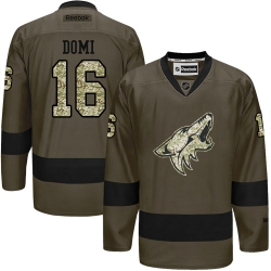 Max Domi Reebok Arizona Coyotes Premier Green Salute to Service NHL Jersey