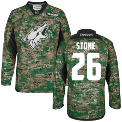 Michael Stone Reebok Arizona Coyotes Authentic Camo Digital Veteran's Day Practice Jersey
