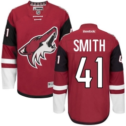 Mike Smith Reebok Arizona Coyotes Premier Red Burgundy Home NHL Jersey