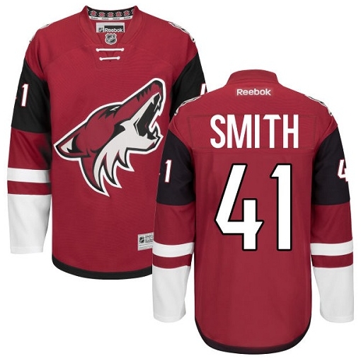 Mike Smith Reebok Arizona Coyotes Premier Red Burgundy Home NHL Jersey