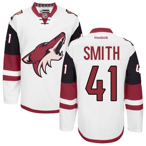 Mike Smith Reebok Arizona Coyotes Authentic White Away NHL Jersey