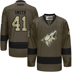 Mike Smith Reebok Arizona Coyotes Authentic Green Salute to Service NHL Jersey