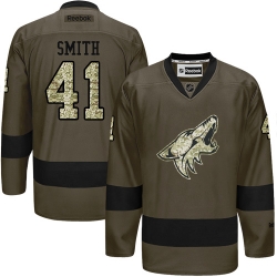 Mike Smith Reebok Arizona Coyotes Premier Green Salute to Service NHL Jersey