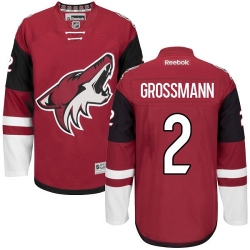 Nicklas Grossmann Reebok Arizona Coyotes Authentic Red Burgundy Home NHL Jersey