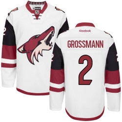 Nicklas Grossmann Reebok Arizona Coyotes Authentic White Away NHL Jersey