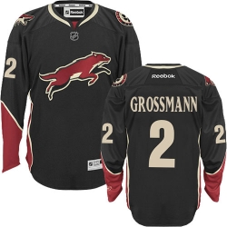 Nicklas Grossmann Reebok Arizona Coyotes Authentic Black Third NHL Jersey