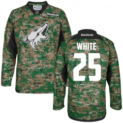 Ryan White Reebok Arizona Coyotes Authentic White Digital Camo Veteran's Day Practice Jersey