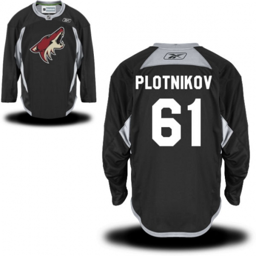 Sergei Plotnikov Youth Reebok Arizona Coyotes Authentic Black Alternate Practice Jersey