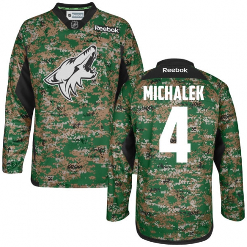 Zbynek Michalek Youth Reebok Arizona Coyotes Authentic Camo Digital Veteran's Day Practice Jersey