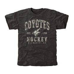 NHL Arizona Coyotes Black Camo Stack Tri-Blend T-Shirt