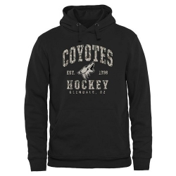 NHL Arizona Coyotes Black Camo Stack Pullover Hoodie