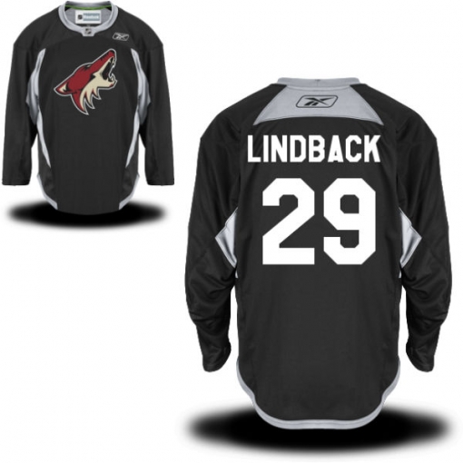 Anders Lindback Reebok Arizona Coyotes Premier Black Alternate Practice Jersey