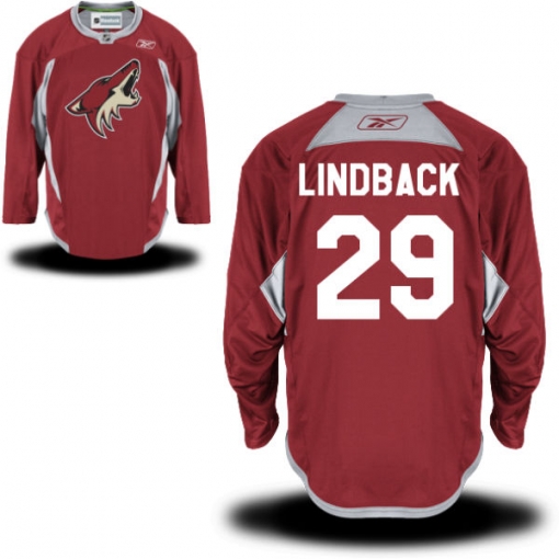 Anders Lindback Reebok Arizona Coyotes Authentic Burgundy Practice Jersey