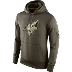 NHL Arizona Coyotes Nike Olive Salute To Service KO Performance Hoodie