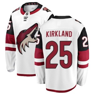 Justin Kirkland Men's Fanatics Branded Arizona Coyotes Breakaway White Away Jersey