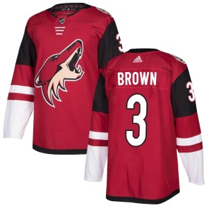 Josh Brown Youth Adidas Arizona Coyotes Authentic Brown Maroon Home Jersey