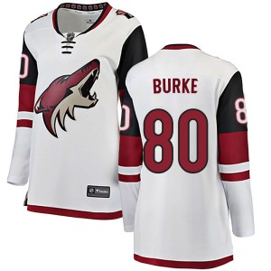Brayden Burke Women's Fanatics Branded Arizona Coyotes Breakaway White ized Away Jersey