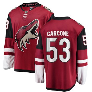 Michael Carcone Men's Fanatics Branded Arizona Coyotes Breakaway Red Home Jersey