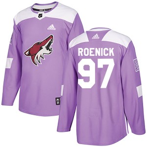 Jeremy Roenick Men's Adidas Arizona Coyotes Authentic Purple Fights Cancer Practice Jersey