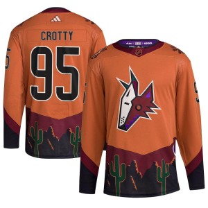 Cameron Crotty Youth Adidas Arizona Coyotes Authentic Orange Reverse Retro 2.0 Jersey