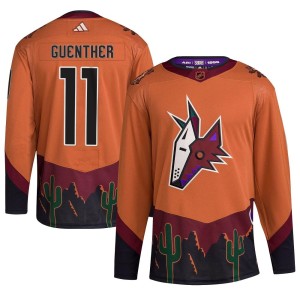 Dylan Guenther Youth Adidas Arizona Coyotes Authentic Orange Reverse Retro 2.0 Jersey