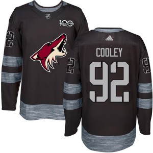 Logan Cooley Youth Arizona Coyotes Authentic Black 1917-2017 100th Anniversary Jersey