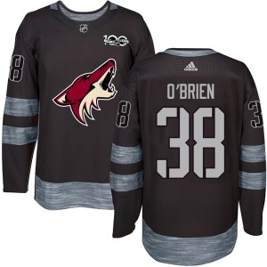 Liam O'Brien Youth Arizona Coyotes Authentic Black 1917-2017 100th Anniversary Jersey