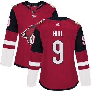 Bobby Hull Women's Adidas Arizona Coyotes Authentic Red Burgundy Home Jersey