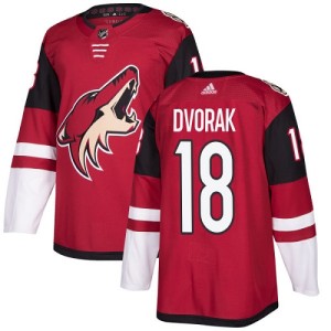 Christian Dvorak Youth Adidas Arizona Coyotes Authentic Red Burgundy Home Jersey