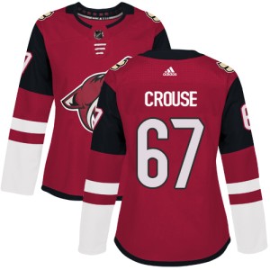 Lawson Crouse Women's Adidas Arizona Coyotes Authentic Red Burgundy Home Jersey