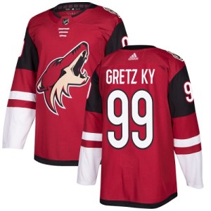 Wayne Gretzky Youth Adidas Arizona Coyotes Authentic Red Burgundy Home Jersey
