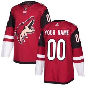 Custom Youth Adidas Arizona Coyotes Authentic Custom Maroon Home Jersey