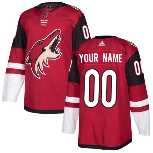 Custom Men's Adidas Arizona Coyotes Authentic Custom Maroon Home Jersey