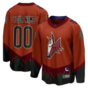 Custom Men's Fanatics Branded Arizona Coyotes Breakaway Orange Custom Special Edition 2.0 Jersey