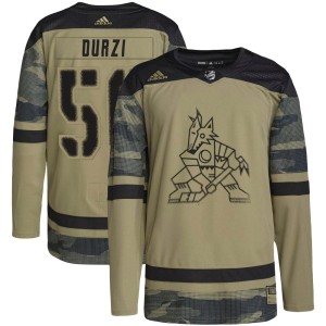 Sean Durzi Youth Adidas Arizona Coyotes Authentic Camo Military Appreciation Practice Jersey