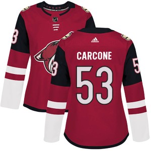 Michael Carcone Women's Adidas Arizona Coyotes Authentic Maroon Home Jersey