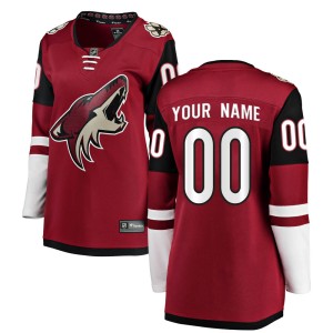 Custom Women's Fanatics Branded Arizona Coyotes Breakaway Red Custom Home Jersey