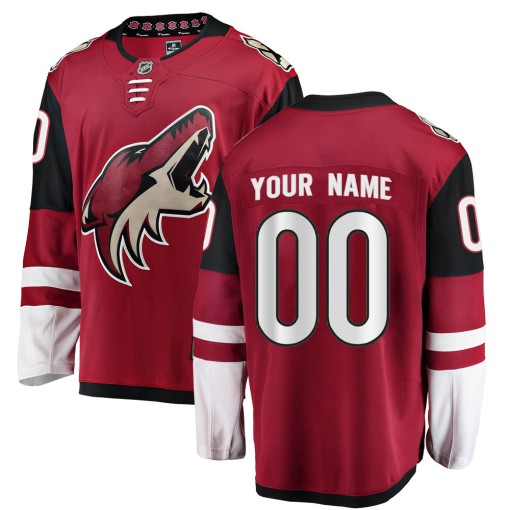 Custom Youth Fanatics Branded Arizona Coyotes Breakaway Red Custom Home Jersey